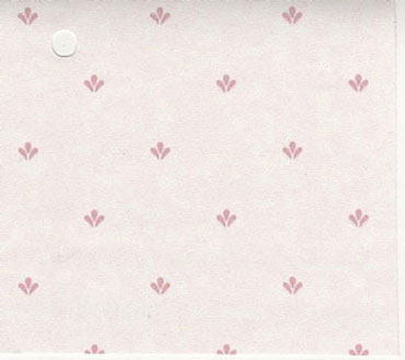 Dollhouse Miniature Pre-pasted Wallpaper, Pink Flowers